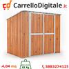 Box in Acciaio Zincato Casetta da Giardino in Lamiera 2.31 x 1.75 m x h2.02 m - 81 KG - 4.04 metri quadri - LEGNO