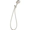 hansgrohe Raindance Select S - Set di soffione doccia regolabile da 12,7 cm, 3 spruzzi, pieni e massaggianti, facile da installare con tubo in nichel spazzolato, 1,75 GPM, 04905820