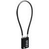 RESET-204 (1 Pack) Lucchetto a Combinazione 4 Cifre con Cavo Flessibile 30 cm | Ideale per Armadietti, Valigie, Zaini, Caschi, Biciclette, Monopattini | Ø 5 mm Antifurto