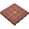 ArtPlast Piastrella da esterno autobloccante colore cotto, 400x400x48 mm.