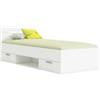Letto singolo michigan bianco 90x200 cm