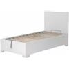 Letto singolo contenitore con piedini hi box bianco 90x190 cm