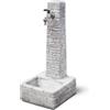 Kam Fontana da giardino vedovella clanezzo anticato grigio, 28x31x66 cm - kam