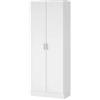 Armadio multifunzione 2 ante battenti bianco 70x36x180,9 cm