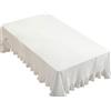 rismart Increspatura Piazza Lino Tovaglia Copertura di Ripiano Bianco,90 x 90 cm