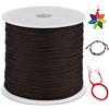 LEREATI 0.8mm Filo Nylon per Braccialetti, 100m Cordoncino per Braccialetti Coda di Topo Cordoncino, Macrame Corda per Collane Perline Gioielli Fai da Te (Caffè)
