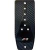 Simoni Racing 820CL Pedana Poggiapiede Universale, pedana antiscivolo per Auto, in Alluminio Nero e Carbon Look