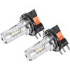 Akozon Lampadine 2 pezzi bianche 80W H15 LED per lampada luci diurne