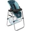 Bayer Chic 2000® Seggiolone per bambole - stelle turchesi - Regolabile e pieghevole - Zaino posteriore & rete bagagli - Bambole fino a 50 cm - Accessori per bambole 3-8 J