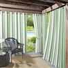 Sun Zero Valencia Cabana - Coppia di tende a pannello, a righe, protezione dai raggi UV, ad alta efficienza energetica, 137,2 x 241,3 cm, verde spa, confezione da 2