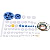 Walfront Ingranaggi Motore in Plastica DIY Robot Gear Kit Puleggia Cinghia Singola e Doppia Corona Gear Set per Robot Auto Fai Te (80 Tipi)
