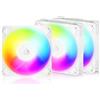 ARCTIC P12 Pro Reverse A-RGB - 3 Pack - 120 mm Ventola Premium con flusso d'aria inverso, Ventole PWM con splitter per cavo a Y, 500-3000 rpm, 0 rpm <5% PWM, 5V Digital RGB, FDB, 4-Pin - Bianco