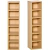 Homcom Scaffale Porta CD Set di 2 Pezzi con 6 Ripiani 102 CD da Casa in Legno MDF Legno Naturale