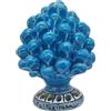 sicilia bedda - Pigna Siciliana in Ceramica di Caltagirone - Piede Decorato - 100% Artigianato Siciliano (Altezza 12 Centimetri, Azzurro)