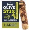 Fuzzl Olive Stix - Giocattolo da masticare per cani di taglia grande, naturale per cani di grossa taglia, giocattoli resistenti per masticatori aggressivi, resistenti