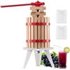 VEVOR Pressa Manuale per Vino di Frutta Cesto in Legno Massello 6L con 8 Blocchi, Spremiagrumi Manuale per Bevande Alcoliche Pressa per Sidro, Mela, Uva, Tintura, Miele, Olio d'Oliva Cucina, Casa