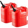 VEVOR Contenitore per Carburante 19 L Serbatoio per Benzina con Beccuccio e Scala Trasparente, Portata Massima 0,25L/s, per la Maggior Parte di Auto, Moto, ATV, UTV, Rosso, 2 Confezioni