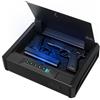 VEVOR Cassaforte per Pistola con Impronta Digitale Password Codice a Quattro Cifre Chiave, Cassaforte per Pistole con Illuminazione per 2 Pistole 2 Caricatori 360 x 275 x 90 mm Uso Domestico
