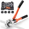 VEVOR Pinza di Crimpatura Idraulica per Tubi in Alluminio e Plastica PEX, Raccordi per Tubi con Ganasce U16 U20 U25 U32, Custodia per il Trasporto, Kit di Crimpatura per Riparazione