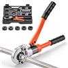 VEVOR Pinza Crimpatrice Idraulica, Pinza Crimpatrice per Tubi in Acciaio Inossidabile, Raccordi per Tubi con Ganasce V12 V15 V18 V22 V28, Custodia per il Trasporto, Kit di Crimpatura