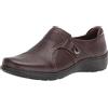 Clarks Women's Cora Poppy Loafer, Dark Brown Tumbled, 9 X-Wide