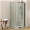 KAMALU Box doccia basso 80x80 angolare altezza 170cm K410