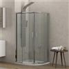 KAMALU Box doccia basso 80x80cm semicircolare altezza 170cm | K400
