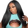 zekan Wear And Go Glueless Wig Human Hair Pre-Cut Yaki Straight Lace Wigs For Women Parrucca Donna Capelli Veri Umani No Glue 4x4 Transparent Lace Wig Beginner Friendly 180% Density 26 Inch