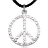 Iri jewelry Ciondolo Simbolo della Pace Argento 925 Placcato Platino Regalo Artigianale