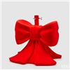 EDG Enzo De Gasperi EDG_Enzo De Gasperi Base per Albero Natale Pino Fiocco Velluto H 45 Cm L 43 Cm L 43 Cm Rosso