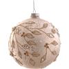 VETUR Sfera Di Natale Con Foglie 12 Cm Oro
