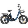 SAMEBIKE C05 Pro Bici Elettrica Pieghevole, Motore 500W, Batteria 36V 13Ah, Pneumatici Grassi 20*4 pollici - Blu Scuro