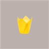LUCGEL Pirottino Tulipano Monouso in Carta per Muffin Colore Giallo Fondo 50 mm H95 mm 100 Pezzi