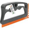 FUGINATOR Spazzola per fughe grigio/arancione - Spazzola per la pulizia delle fughe in bagni, toilette, cucine ecc. - Pulizia di piastrelle per pareti e pavimenti - Spazzola maneggevole per le fughe