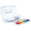 ArtBin Essentials - Vassoio sollevabile con chiavistelli e Manico, Colore: Nero Chiavistelli Aqua Mist