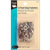 Dritz Pearl Snap Fasteners - Nero - 7/40,6 cm - 12 Count