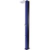 CRM Doccia Solare per Piscina in Acciaio Inox CRM Blu / Marrone con Miscelatore + Lavapiedi - Capienza Lt. 30