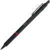 rOtring Rapid Pro Portamine Meccanico | Mina HB 2,0 mm | Ridotta rottura della mina | Corpo interamente in metallo nero opaco