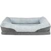 TRIXIE Cuccia ortopedica per cani Vital Lino, 70,1 x 55,1 cm, colore grigio, con memory foam, per cani anziani, non danneggia le articolazioni, 374050