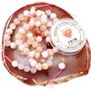 Fukugems Perline con Stretch Cord per Gioielli Che Fanno Perline di Pietra sciolte per DIY Energy Stone Healing Power Bracelet 4mm=180 Pezzi e 1 Rotolo Cavo Sakura Agate 4mm
