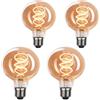 Y.W.Licht G80 Lampadina Edison Vintage E27 6W Dimmerabile Bianca Calda 2700K Retro Lampada Stile Nostalgico Stile Retrò Colore oro Vetro Antico Decorativo luce filamento della lampadina (4 pezzi)