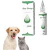 QEEROYO Detergente per orecchie per cani e gatti, cura delle orecchie per cani, risciacquo per orecchie di cane, per cani e gatti, tutte le taglie e tutte le età, 60 ml
