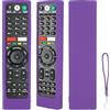 CTRLBETTER Custodia Telecomando in Silicone Compatibile Con Sony RMT-TX100D RMT-TX300E RMF-TX310E RMF-TX300E RMT-TX200E RMF-TX200E TV Telecomando Copertura Protettiva Antiurto Con un Cordino(Viola)