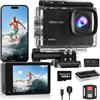 Camlance Action Cam 4K60FPS 48MP HD con Scheda SD 64GB,40M Macchina Fotografica Subacquea,Zoom 8x Videocamera,EIS,WiFi,Telecomando,2 * 1350 mAh-POV Senza Mani per Sport Estremi(Accessori Inclusi)