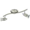 Eglo LED Lampada da soffitto Magnum LED, lampada da soffitto a 2 fiamme, faretti in metallo, lampada per soggiorno in nichel opaco e cromo, faretti con lampadine GU10, luce calda