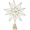 Ornativity Puntale per albero di Natale a forma di stella glitterata, in filo metallico, ornamento per la punta dell'