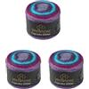 Wollbiene Cupcake Glitter Simli, 3 gomitoli di lana da 150 g, 450 g, per lavorare a maglia e all'uncinetto, lana turca, colori sfumati (3210 lilla, turchese