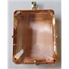 Sapphire_hub Ciondolo in argento sterling 925 taglio smeraldo topazio pesca grande 96,30 c...