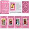Smoostart Tarocchi Rosa Spagnolo Con Significati, Mazzo Di Tarocchi Con Guida Per Principianti, Parole Chiave, Elemento, Pianeta, Zodiaco, Chakra, Sì O No, Numerologia, Alfabeto Ebraico
