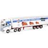 herpa Modellino camion Scania CS 20 HD camion frigorifero con rimorchio Kurant Fleisch, trattore con gru di carico e supporto posteriore, miniatura in scala 1:87, fatto in Germania, plastica